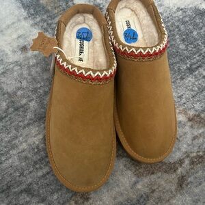 Genuine Suede Rubber Sole Slip-Ons/Clogs NEW